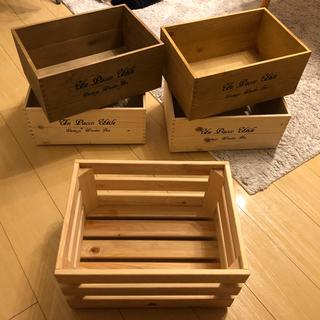 【ネット決済】木製BOX 5(6)個セット