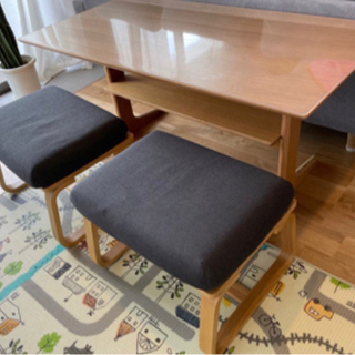 美品　無印ダイニングテーブルチェアセット