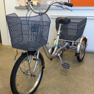 武田産業　ナチュラルフロー　三輪自転車 シルバー 超美品＞武田産業・NATURAL FLOW・ナチュラルフロー 三輪自転車 20／16