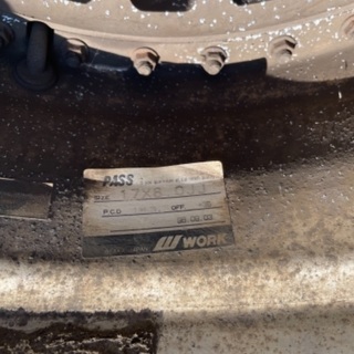 WORK メッシュホイール　17インチ8J＋35 5穴4穴　ドリケツ等に