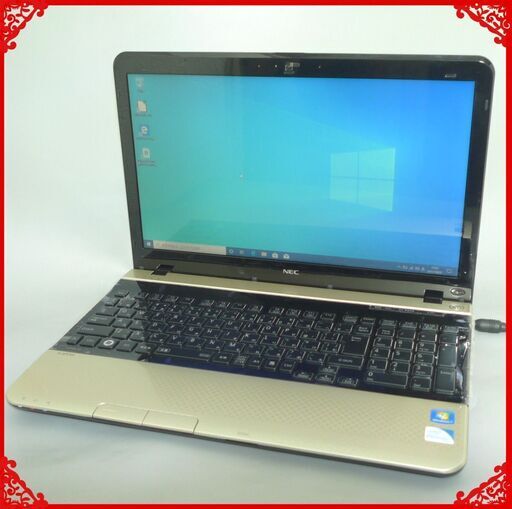 新品高速SSD 金色 ノートパソコン 中古良品 15型ワイド NEC PC-LS150HS1KSG Pentium 4GB DVDマルチ 無線 webカメラ Windows10 Office
