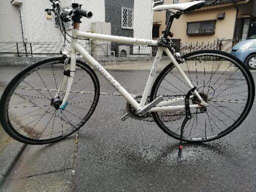クロスバイク　ホワイト　antares shaula213 超軽量　9速