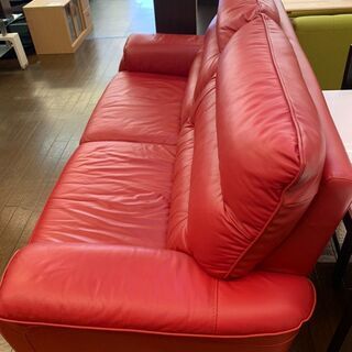 カグマニア】 値下げしました！本革3Pハイバックソファ