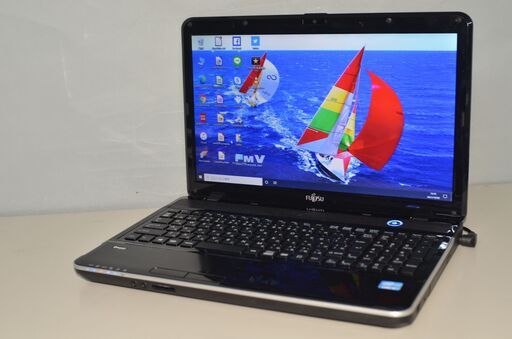 中古ノートパソコン Windows10+office 大容量HDD750GB 富士通 AH35/L 高性能 Core i3 3120M/4GB/無線/WEBカメラ/15.6型/便利なソフト多数
