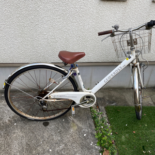 【ネット決済】白　取引中　ホワイト　自転車　27インチ　アサヒサ...