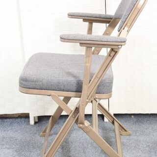 CLARIN/クラリン フォールディング アーム チェア グレー 折り畳み パシフィックファニチャー CLARIN 椅子 中古家具 店頭引取歓迎 R4269)