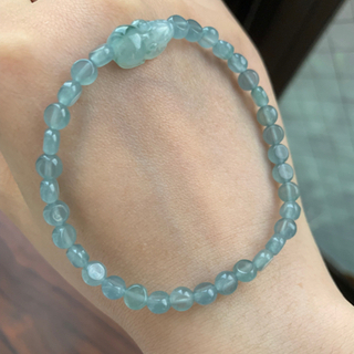 本翡翠ブレスレット　氷種　無含浸無着色