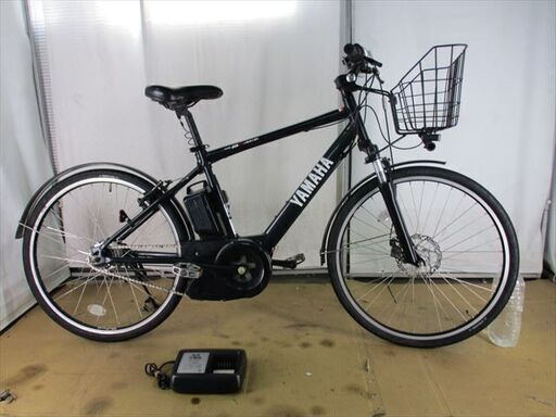 B500★整備済　走行少ない　中古電動自転車　YAMAHA　BRACE　ネイビー★　内装8段　12.8Ah【26インチ】