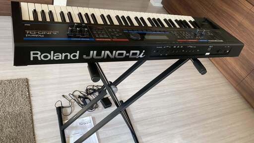 Roland JUNO-Di スタンド・ソフトケース・フットペダル付き