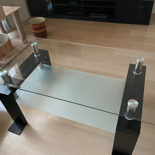 【ネット決済】ガラス　センターテーブル　ローテーブル
