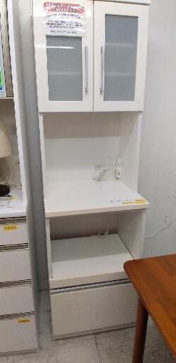 【ニトリ】食器棚　レンジボード(クリスナ60RB ホワイト)40910