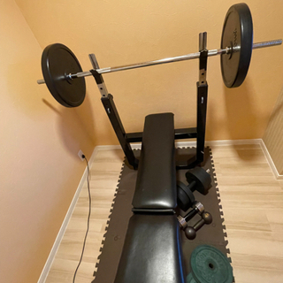 ベンチプレスセット  72.5㌔分  バーベル・プレート付き