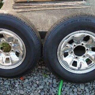 ☆希少・旧ハイエース純正メッキホイール・夏タイヤ１５インチ４本セット☆