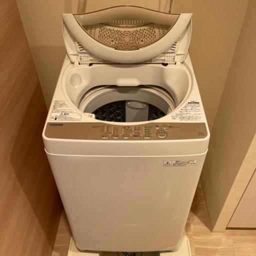 TOSHIBA 簡易乾燥機能付洗濯機(AW-5G3(W))2016年製 5Kg