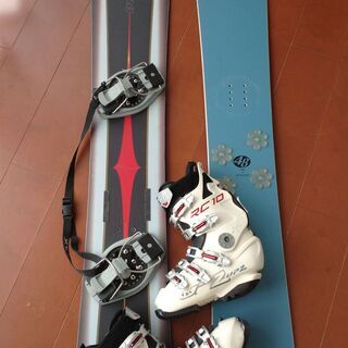 スノーボードセット　ボード2枚　ブーツ　バインディング
