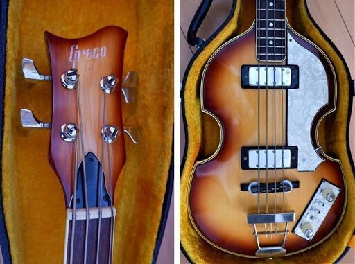 Japan Vintage】グレコ/Greco バイオリンベース VB-450 美品&ハード