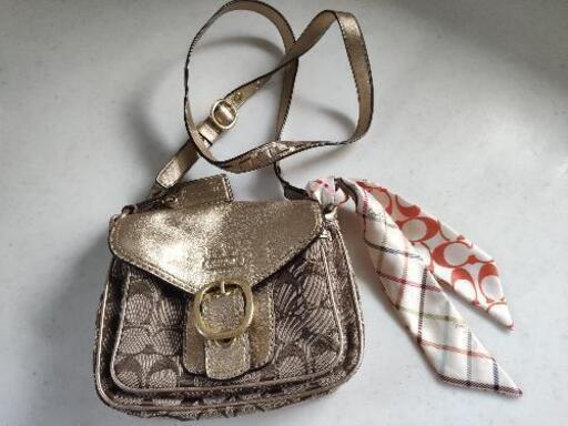 【未使用】コーチ COACH ショルダーバッグ　モノグラムのスカーフ付