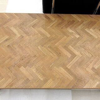 札幌市/清田区　ノットアンティークス トロイ テーブル 矢張り オーク材 センターテーブル ローテーブル