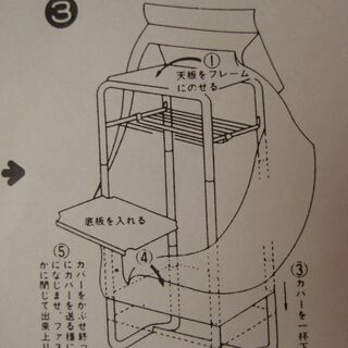 組み立て式　布張り簡易ロッカー　おしゃれ　桜屋工業(株)　新品未使用品