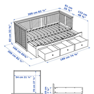 【セール 登場から人気沸騰】 IKEA HEMNES ヘムネス2段ベッド ソファベッド