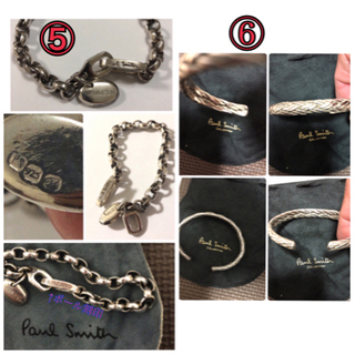 ポールスミス6点指輪ネックレス　ブレスレット　メンズ　Paul Smithグッズ付き