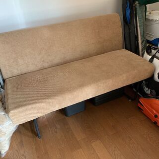 コーデュロイ2人掛けソファ