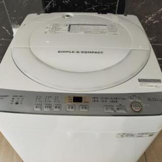 ■取引決定済■2019年製■シャープ 洗濯6.0kg 全自動洗濯機【抗菌・防カビ加工】ES-GE6C-W