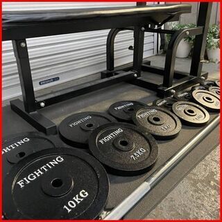 状態良好 FIGHTING ROAD/ファイティングロード ハードベンチ＋プレート60Kg+バーベルシャフト 1本 手渡し希望/自社配送可能（配送エリアについてお問い合わせください）