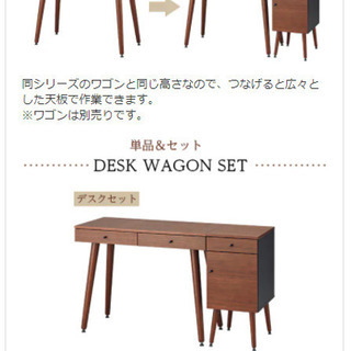ニトリの大人気デスク Nエリン90 ワゴンセット！！