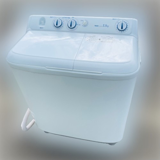 5.5キロ二層式洗濯機　Haier　2019年　保証付き　配送室内設置可能‼︎　K09056