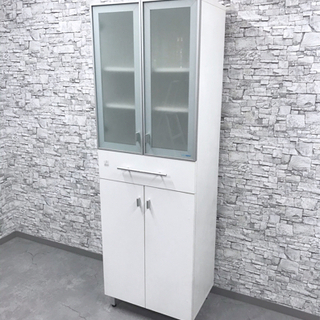 INT-040  食器棚　serie bianco  ホワイト　収納棚