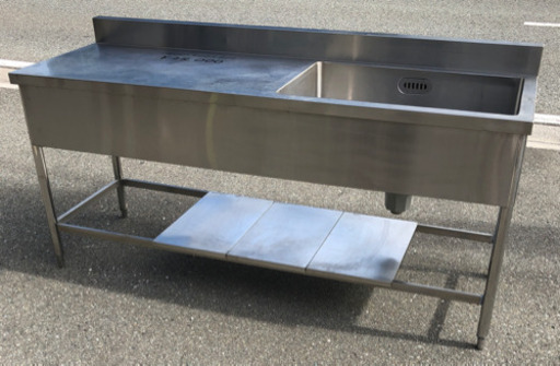 ⭐︎中古品　1槽水切付シンク　1800×600×800mm 厨房機器⭐︎