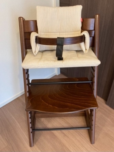 【美品】STOKKE トリップトラップ 3点セット ( チェア本体 + ベビーセット + クッション )
