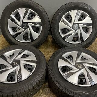 【DUNLOP WINTER MAXX WM01 185/65R15】スタッドレス【ホンダ フリード純正ホイール 15インチ 5.5J5HPCD114.3+50】バリ溝　(MTG140)クレジットカード QRコード決済可能