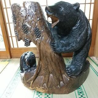 北海道 熊の木彫りの置物