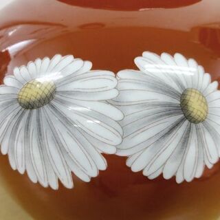 マルキ印 オールドノリタケ 赤地菊花紋 花瓶 高さ24.5cm 1949年頃 花器 花入 花生 フラワーベース 札幌 中央区 マルキ印 オールドノリタケ 赤地菊花紋 花瓶 高さ24.5cm 1949年頃 花器 花