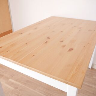 IKEA ダイニングテーブル5点セット ダイニングチェア×4点 白×ウッド 