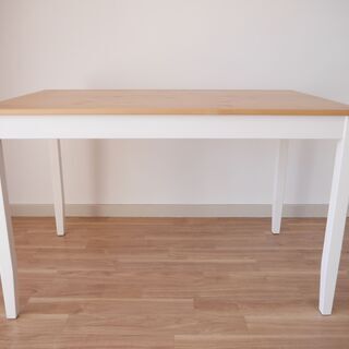 IKEA ダイニングテーブル5点セット ダイニングチェア×4点 白×ウッド 