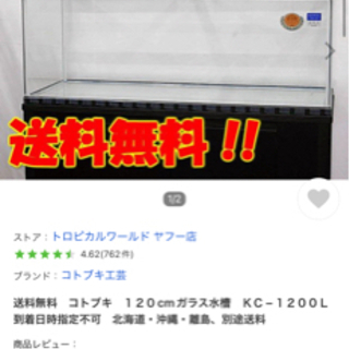 【ネット決済】120センチガラス水槽