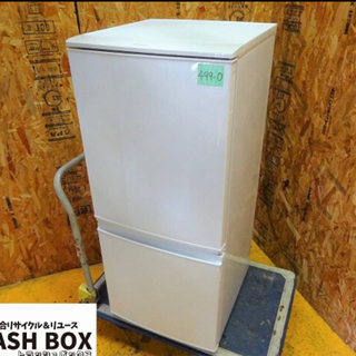 499-0) SHARP シャープ 2ドア 冷凍冷蔵庫 SJ-D14B-W 2016年製 137L
