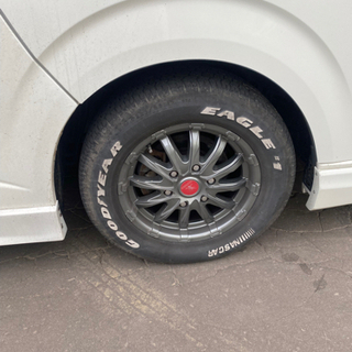 ハイエース 6ケツ アルミホイール タイヤ付き4本セット