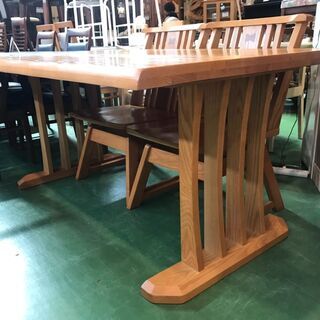 【愛品館八千代店】ニトリ　ベンチダイニング4点セット　②【愛八DN】