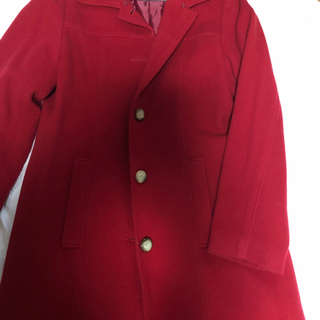レディース　赤のコート　B.B.S. 日本製　Mサイズ