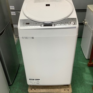 安心の1年保証付!! SHARP 8kg縦型洗濯乾燥機 ES -TX8D-W 2020年製