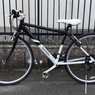 ＜動作＞Ferrari・フェラーリ・クロスバイク・3×7・21段変速・一部部品を新品交換・整備・お手入れ済・不要自転車無料引取りあり
