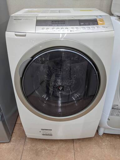 ✨お値下げ致しました✨高年式✨シャープ SHARP ドラム式プラズマクラスター洗濯乾燥機 10/6kg ES-ZP1-NR  右開き ゴールド系 2017年製
