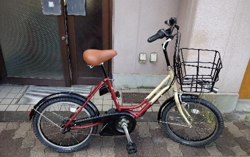 (本体のみ)BRIDGESTONE VEGAS 20吋 電動アシスト自転車(レッドｘベージュ)