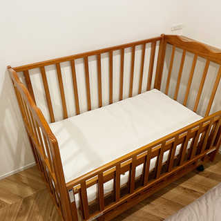 ベビーベッド「ラプス W オープン」すのこベビーベッド