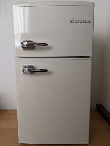 レトロ 冷蔵庫 simplus 85L 2ドア SP-RT85L2