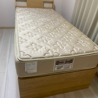 シングルベッド、マットレス(引き出し付き)値下げ中
